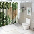 thumbnail image 7 of Orinice Boho Tropical Shower Curtain Sage Green Botanical Shower Curtain Mid Century Abstract Sun Palm Leaf Shower Curtain Boho Art Decor Shower Curtain with 12 Hooks， 69x72, 7 of 7