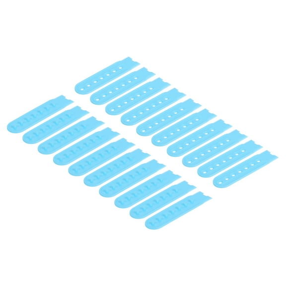 10 Pairs Snapback Strap Cover, 7 Holes Plastic Adjustable Hat Snap Buckle (Lake Blue)