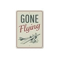 thumbnail image 2 of Gone Flying Aviation Novelty Sign, Metal Wall Decor - 10x14 inches, 2 of 4