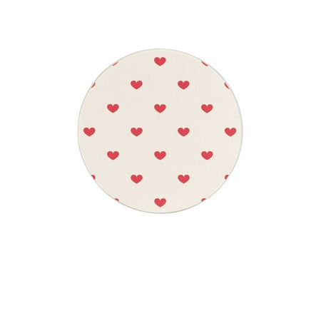 

Circular Drink Coasters Set Pink Heart Background Beautiful Home Decor Diatomite Heat-Resistant Diatomite Protect Table Countertop
