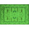thumbnail image 1 of Ahgly Company Indoor Rectangle Oriental Green Industrial Area Rugs, 2' x 5', 1 of 4