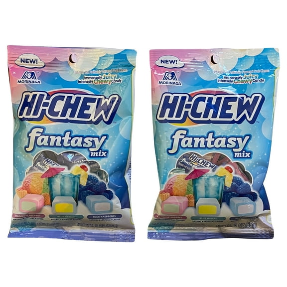 2PK Exclusive Hi-Chew FANTASY Mix - Blue Hawaii, Rainbow Sherbet, Blue Raspberry