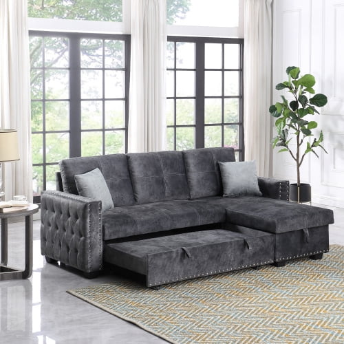 Sleeper Sofas With Chaise Lounge Baci Living Room