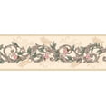 thumbnail image 5 of Dundee Deco's Peel and Stick Wallpaper Border - Floral Green Pink Flowers on Vines Wall Border Retro Design, 15 ft x 7 in, Self Adhesive, 5 of 6
