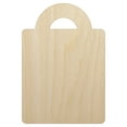 thumbnail image 1 of Grocery Tote Bag Purse Solid Wood Shape Unfinished Piece Cutout Craft DIY Projects - 4.70 Inch Size - 1/8 Inch Thick, 1 of 7