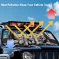 thumbnail image 4 of KUIFORTI Front Windshield Sun Shade Compatible with 1997-2017 Jeep Wrangler Rubicon Sahara TJ JK JKU 2/4 Doors, Funny Cat Sun Blocker for Windshield ,Easy Installation, 4 of 6