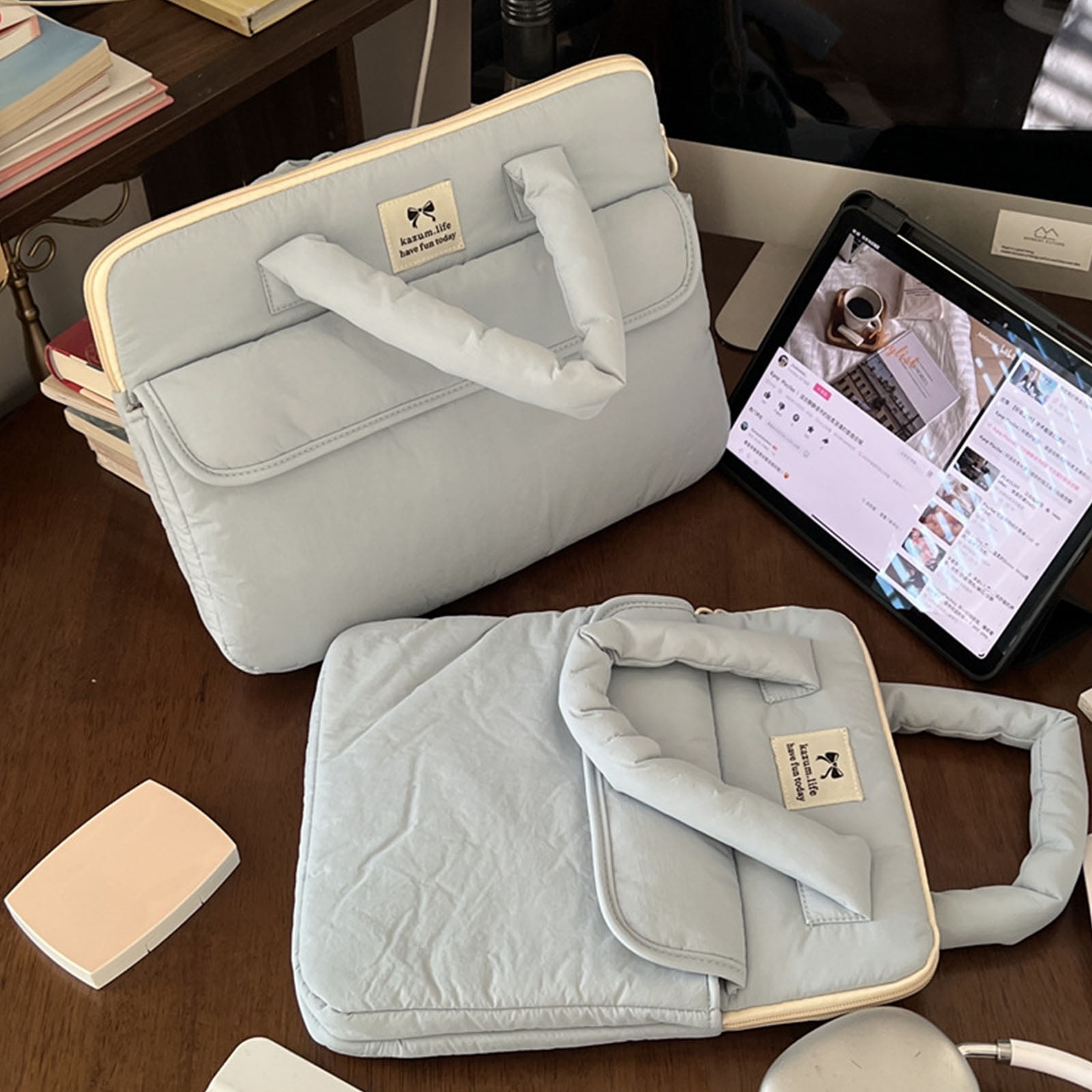 Shock Absorbent Laptop Case With Reinforced Handle Soft Protective Lining Computer Accessory For 11in 13 14 15 15.6inch