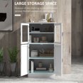 thumbnail image 4 of HOMCOM Armoire de Rangement de Cuisine avec Étagères à 4 Niveaux, Tablettes Ajustables, 4 of 10