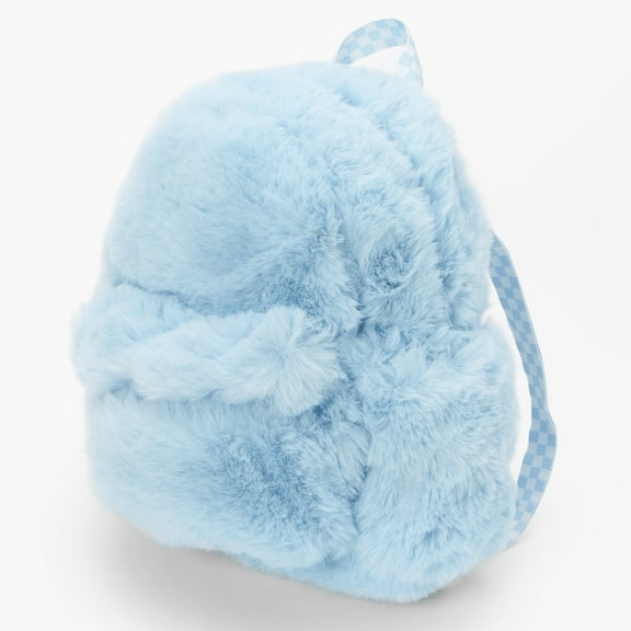 Light Blue Furry Fuzzy Backpack