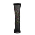 thumbnail image 2 of Natori Cascading Cyprus Floral Sheer Crew Sock - Womens - Female, One Size, Black, 2 of 2