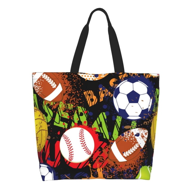 Easygdp Balls Bolsas Tote para Mujer, Bolsos de Hombro para Viaje, Bolsos de Mano de Gran Capacidad para Compras y Trabajo