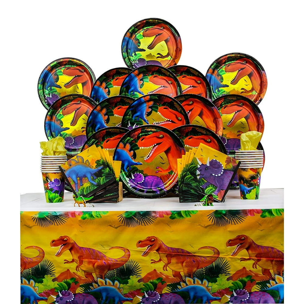 BTHERE Dinosaur Party Supplies for 16 Guests Prehistoric Dino Birthday Decorations Walmart
