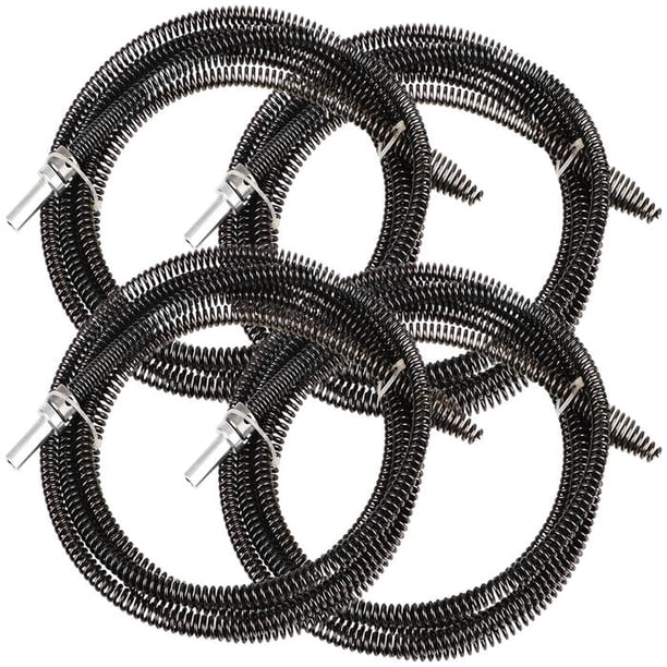 Destapacaños Manual SnakeTol03m 4Pzas 3m ó 118" Longitud Desatascador Acero Inoxidable.