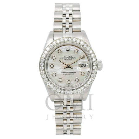 Rolex Lady-Datejust 26MM Silver Diamond Dial With Stainless Steel Jubilee Bracelet