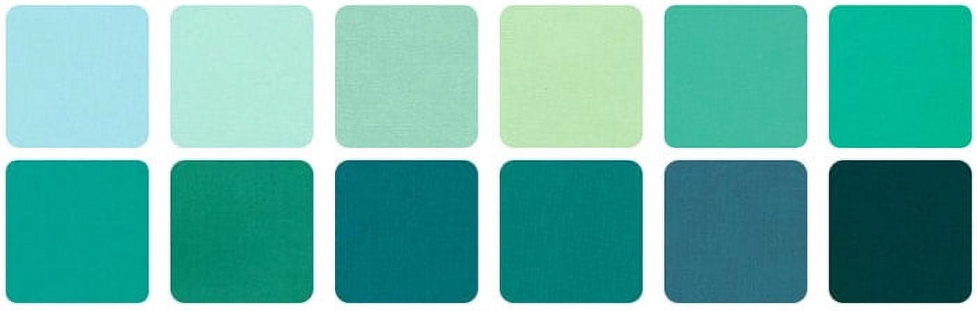 Robert Kaufman Kona Cotton Solids Lush Lagoon Roll Up 2.5" Precut Fabric Quilting Strips RU-441-40