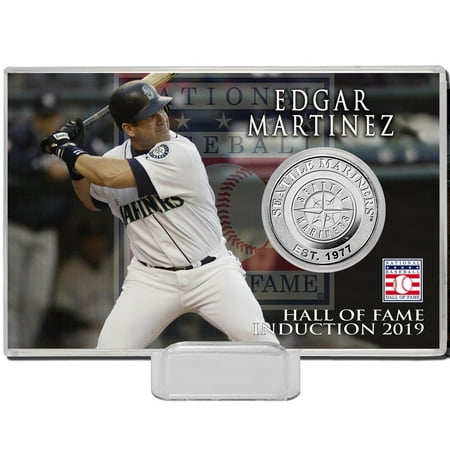 Edgar Martinez Seattle Mariners Highland Mint Class of 2019 National Baseball Hall of Fame Induction 4'' x 6'' Silver Coin Card - No