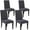 Dark Grey, variant on Dining Chair Covers Set of 4, Stretch Dining Room Cushion Cover Non-Slip Elastic Protectors for Wedding Kitchen Party Hotel