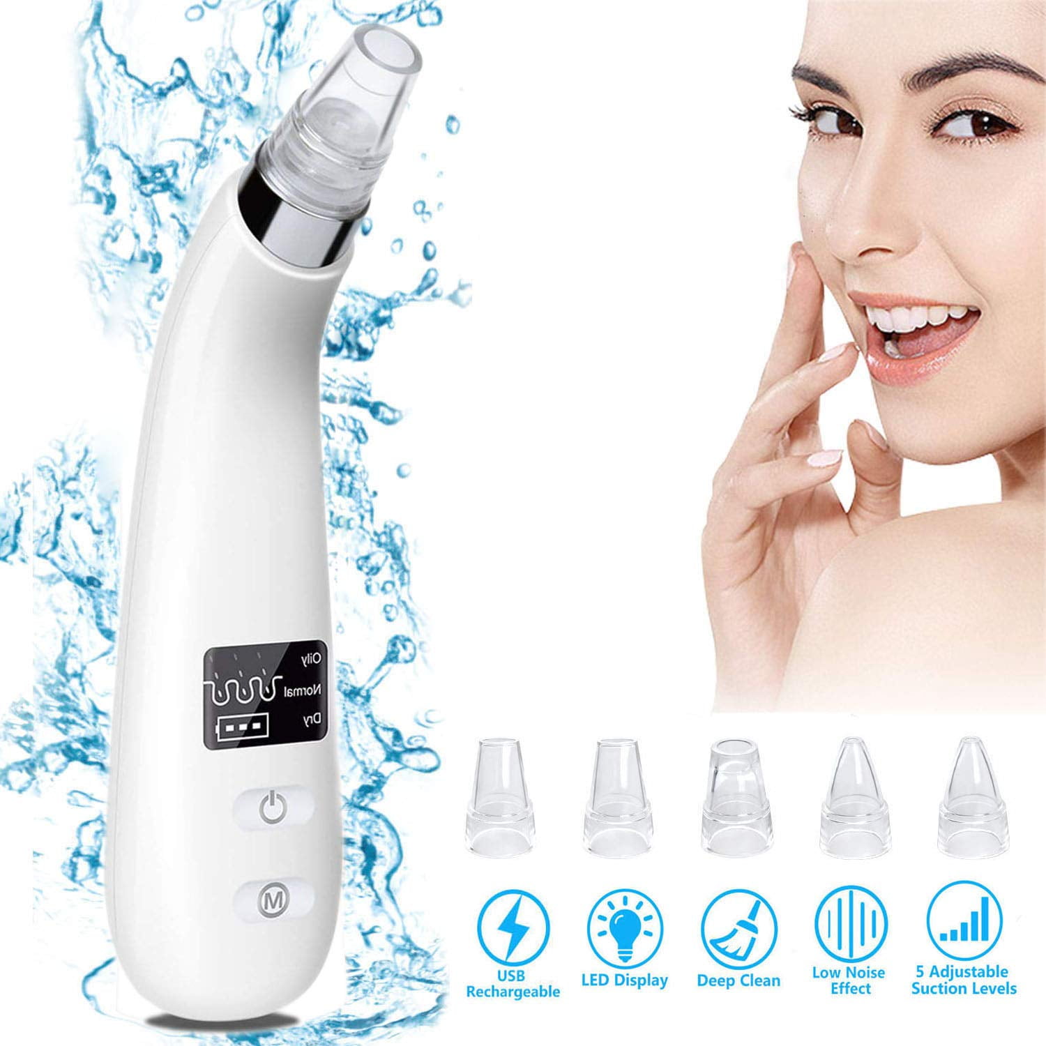 Blackhead Remover Vacuum Facial Pore Vacuum Blackhead Suction