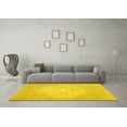 thumbnail image 3 of Ahgly Company Machine Washable Indoor Square Oriental Yellow Industrial Area Rugs, 5' Square, 3 of 4