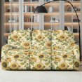 thumbnail image 2 of ZIATUBLES Sunflower Recliner Covers for 3 Seater Reclining Sofa, Soft Fitted Furniture Protector for Pets Washable Stretch Recliner Chair Covers with Storage Pockets Set of 8, 2 of 9