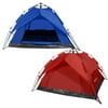 3-Person Camping Hiking Tent Automatic Instant Setup Dome Tent Dual Layer with Shelter Blue