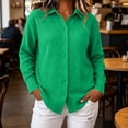 thumbnail image 2 of Enjoytime Long Sleeve Shirts for Women V Neck Collared Button Down Blouses Dressy Business Casual Tops, 2 of 6
