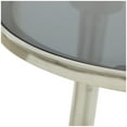 thumbnail image 4 of DecMode Contemporary Aluminum Round Accent Table with Tripod Legs and Polished Silver Finish, 15"W x 22"H, 4 of 7