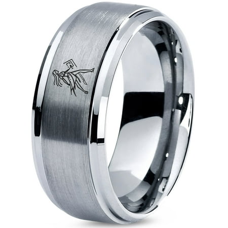 Tungsten Gamer Best Gift Initial Ring Grey Wife Unique Rings for Women Newly Wed Gifts 8mm Tungsten Gamer Best Gift Initial Ring Grey Wife Unique Rings for Women Newly Wed Gifts 8mm