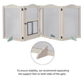 thumbnail image 7 of Unipaws Freestanding Pet Gate with Small Cat Door, Wooden Dog Gates with 3 Support Feet, Grey, 7 of 7