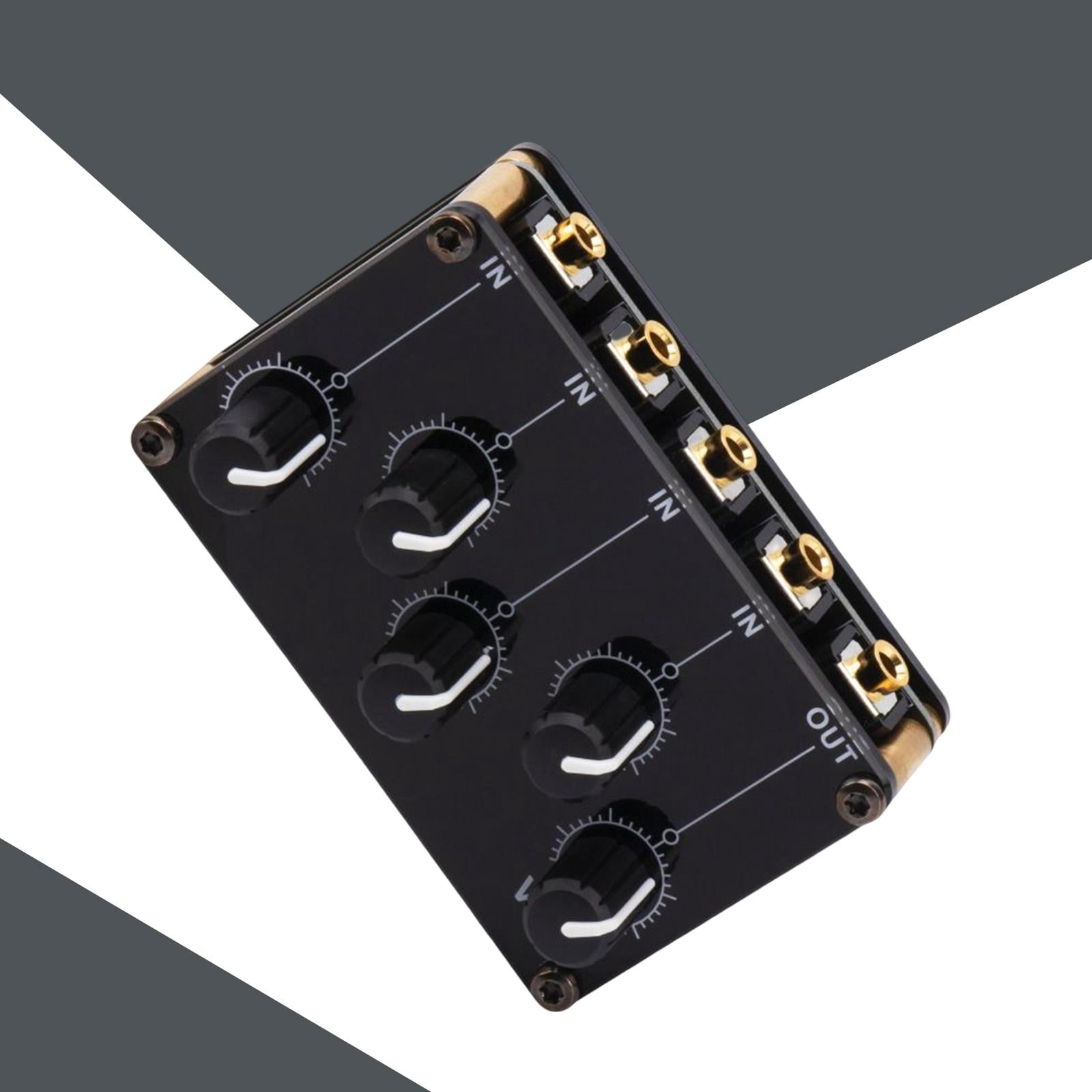 LeeQinersw Mini Stereo 4 Channel Line Mixer Professional Audio Mixer Low noise Portable for