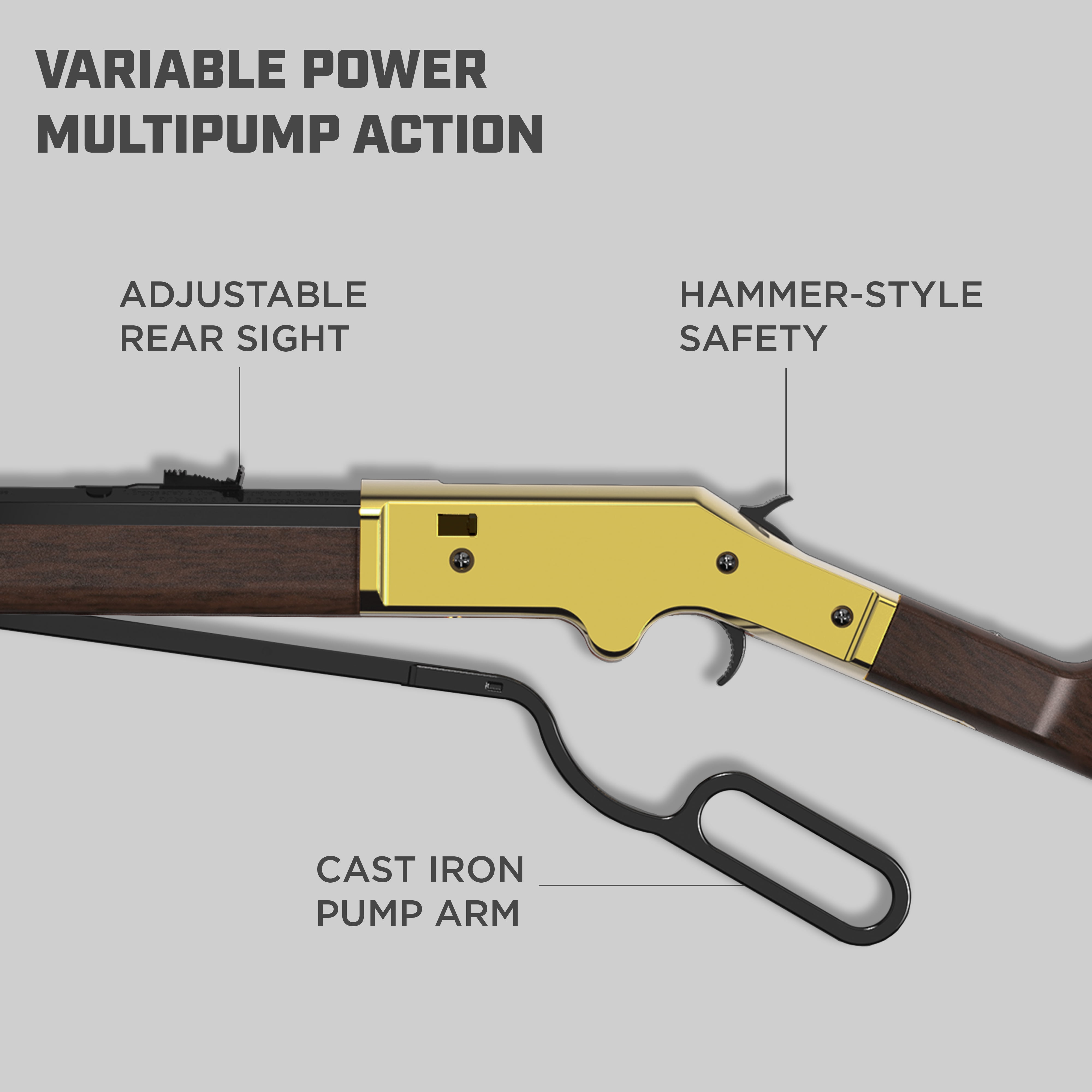 Barra Airguns 1866 Cowboy 0.177 Lever Action BB or Pellet Air Rifle