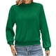thumbnail image 4 of Ailaofu Womens Tops Trendy Dressy Casual Long Sleeve Crewneck Basic T Shirts Solid Loose Textured Blouses Outfits, 4 of 4