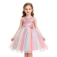 thumbnail image 5 of HAWEE Flower Girls Sequin Dress Rainbow Tutu Birthday Party Princess Dress Pageant Gown for Age 3-10 Years Old, 5 of 9