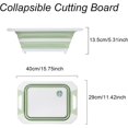 thumbnail image 2 of Camping Collapsible Cutting Board Dish Basin BBQ Prep Tub Camp Sink Dish Washing Station Multifunctional Storage Basket(Grey white), 2 of 10