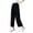 Black, variant on Girls Straight Leg Ice Silk Pants Comfy Casual Summer Versatile School Uniform Pants with Pockets ,White,7-8 Years