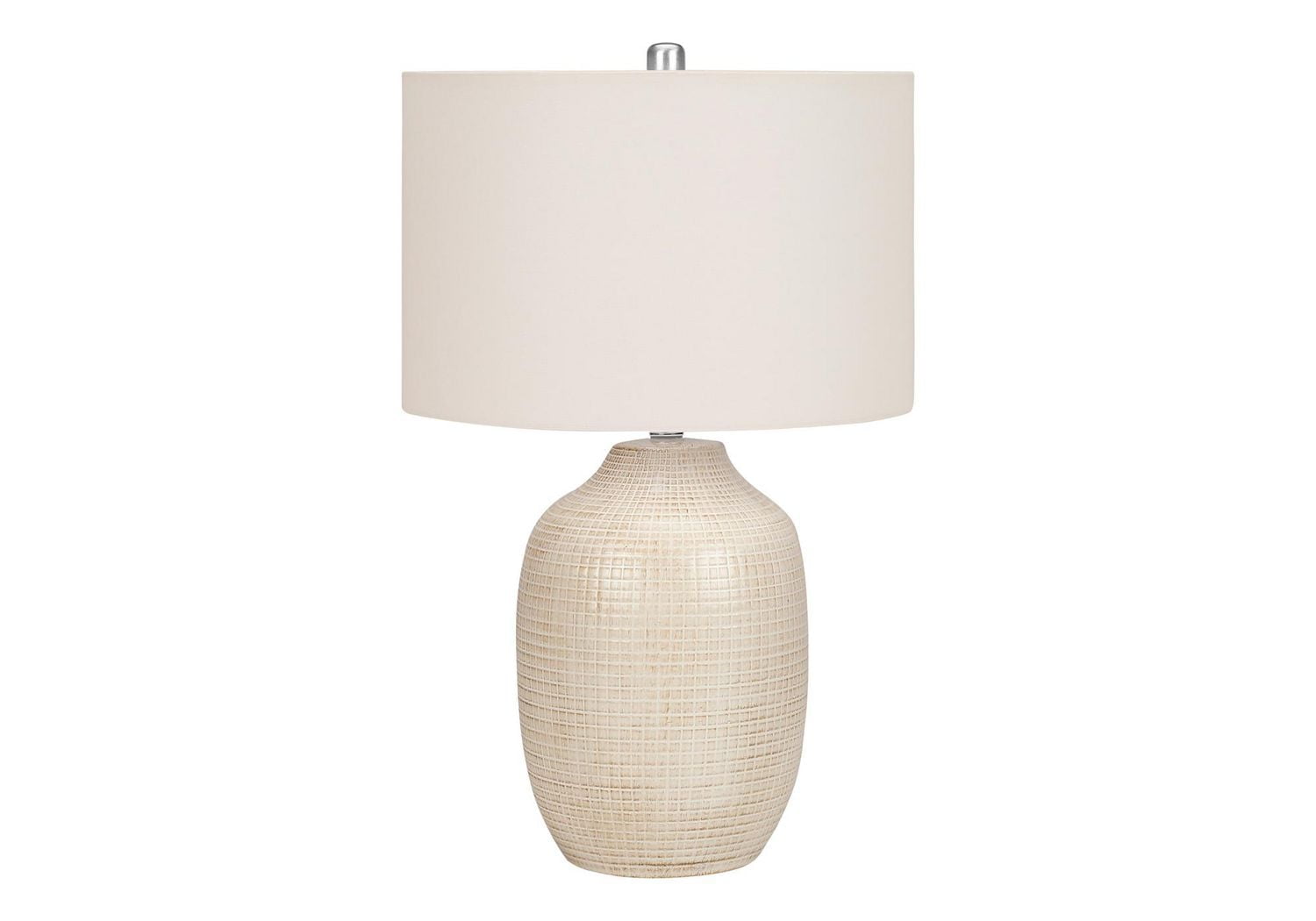 Monarch Specialties Lighting, 26"h, Table Lamp, Cream Ceramic, Ivory / Cream Shade, Contemporary