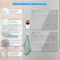 thumbnail image 3 of 2X Acrylic Magnetic Fridge Calendar Week & Month W/ Dry Erase Markers And Holder, 3 of 5