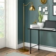 thumbnail image 2 of Maklaine Contemporary Handcrafted Floor Lamp in Brass Finish, 2 of 8