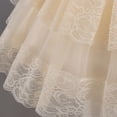thumbnail image 4 of Pejock Girls Summer Dress with Ruffled Sleeves, Lace Embroidery Mesh, Princess Bow Skirt - Round Neck Toddler Outfit for Birthday, Travel, Ages 1-9 Years, 4 of 6