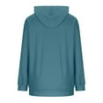 thumbnail image 4 of Otntypg Tunic Hoodies for Women Fashion Lightweight Split Hem Drawstring Casual Long Sleeve Hooded Sweatshirts Tops with Pockets Trendy Atheltic Pullover T-Shirts Light Blue XXL, 4 of 8