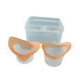 thumbnail image 4 of 2 vasos de silicona para lavado ocular. Mantén tus ojos limpios. Vasos de limpieza ocular universales. Naranja, 4 of 9