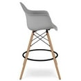 thumbnail image 4 of Home Square 28" Plastic Counter Stool with Arms in Gray - Set of 2, 4 of 6