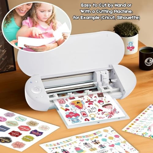 35 Sheets Printable Clear Vinyl Sticker Paper for Inkjet Printers, Transparent Paper of 8.5x11"DIY Personalized Self-adhesive Paper That Is Tear Resistant, Waterproof Labels, Easy to Cut