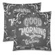 thumbnail image 1 of Fundas de Almohada ABPHQTO Good Morning And Welcome Impresión a Dos Caras 45x45 cm Juego de 2, 1 of 2