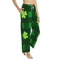 thumbnail image 2 of Xecao Happy St. Patrick's Day5 Women's Straight Lounge Pajama Pants: The Epitome of Relaxed Sleepwear, 2 of 9