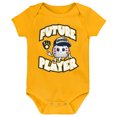 thumbnail image 2 of Newborn & Infant Gold/Navy/White Milwaukee Brewers Minor League Player Three-Pack Bodysuit Set, 2 of 4