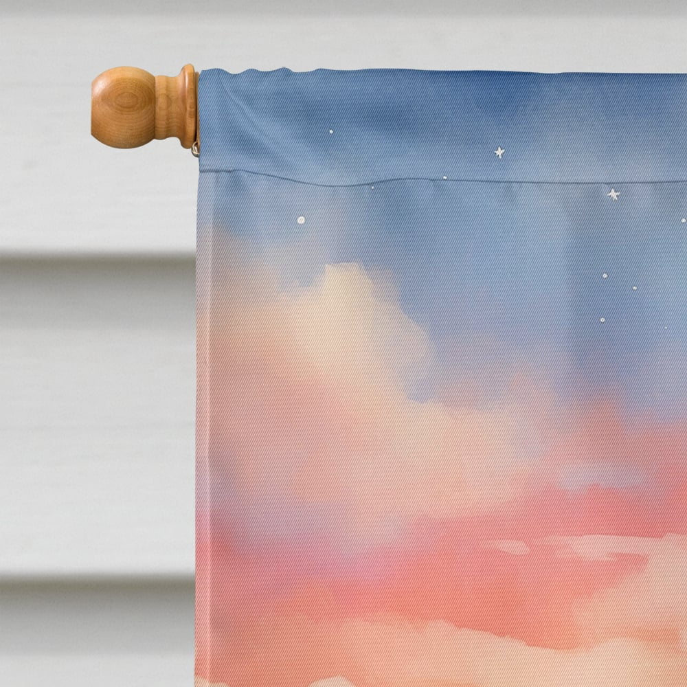 Pomeranian Two Hearts House Flag 28 in x 40 in