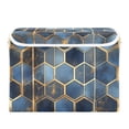 thumbnail image 7 of Yayeee Collapsible Storage Bin with Lid Fabric Closet Decorative Basket with Handles, Elegant Hexagon Pattern, 7 of 7