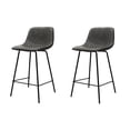 thumbnail image 1 of Banco de cocina Mundo In Gerona Set de 2 Madera Solida y Base Metalica Gris, 1 of 8