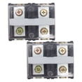 thumbnail image 3 of Dual Rows Terminal Strip, 600V 100A Double Rows Covered Terminal Strip Black 2pcs TC Fixed with Cover for Machines for Home Appliances 2 Positions 1002,3 Positions 1003,4 Positions, 3 of 7